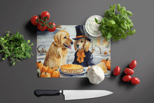 Load image into Gallery viewer, Golden Retriever Fall Kitchen Pumpkins Glass Cutting Boards – Durable, Decorative Kitchen Art Large