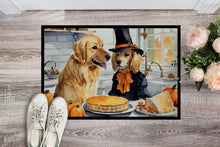 Load image into Gallery viewer, Golden Retriever Fall Kitchen Pumpkins Doormat -  18x27 Decorative Floor Mat – Indoor/Outdoor Rug