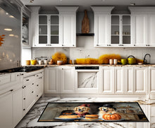 Load image into Gallery viewer, Golden Retriever Fall Kitchen Pumpkins Runner Mat 28x58