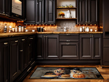 Load image into Gallery viewer, Golden Retriever Fall Kitchen Pumpkins Runner Mat 28x58