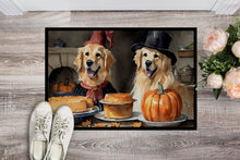 Load image into Gallery viewer, Golden Retriever Fall Kitchen Pumpkins Doormat -  18x27 Decorative Floor Mat – Indoor/Outdoor Rug