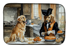 Load image into Gallery viewer, Golden Retriever Fall Kitchen Pumpkins Dish Drying Mat