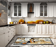 Load image into Gallery viewer, Golden Retriever Fall Kitchen Pumpkins Runner Mat 28x58