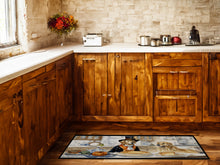 Load image into Gallery viewer, Golden Retriever Fall Kitchen Pumpkins Runner Mat 28x58