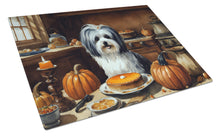Load image into Gallery viewer, Havanese Fall Kitchen Pumpkins Glass Cutting Boards – Durable, Decorative Kitchen Art Large