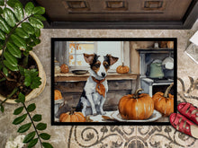 Load image into Gallery viewer, Jack Russell Terrier Fall Kitchen Pumpkins Doormat - 24x36 Decorative Floor Mat – Indoor/Outdoor Rug with Artistic Flair