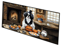 Load image into Gallery viewer, Japanese Chin Fall Kitchen Pumpkins Runner Mat 28x58