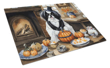 Load image into Gallery viewer, Japanese Chin Fall Kitchen Pumpkins Glass Cutting Boards – Durable, Decorative Kitchen Art Large