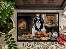 Load image into Gallery viewer, Japanese Chin Fall Kitchen Pumpkins Doormat -  18x27 Decorative Floor Mat – Indoor/Outdoor Rug