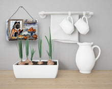 Load image into Gallery viewer, Keeshond Fall Kitchen Pumpkins Wall or Door Hanging Prints