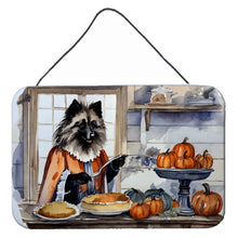 Load image into Gallery viewer, Keeshond Fall Kitchen Pumpkins Wall or Door Hanging Prints