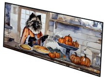 Load image into Gallery viewer, Keeshond Fall Kitchen Pumpkins Runner Mat 28x58