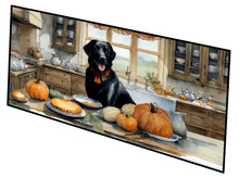 Load image into Gallery viewer, Black Lab Fall Kitchen Pumpkins Runner Mat 28x58