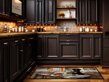 Load image into Gallery viewer, Black Lab Fall Kitchen Pumpkins Runner Mat 28x58