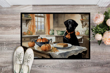 Load image into Gallery viewer, Black Lab Fall Kitchen Pumpkins Doormat -  18x27 Decorative Floor Mat – Indoor/Outdoor Rug