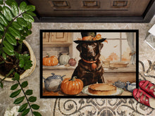 Load image into Gallery viewer, Chocolate Lab Fall Kitchen Pumpkins Doormat -  18x27 Decorative Floor Mat – Indoor/Outdoor Rug