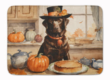 Load image into Gallery viewer, Chocolate Lab Fall Kitchen Pumpkins Memory Foam Kitchen Mat