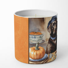 Load image into Gallery viewer, Chocolate Lab Fall Kitchen Pumpkins Decorative Soy Candle