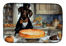 Load image into Gallery viewer, Chocolate Lab Fall Kitchen Pumpkins Dish Drying Mat