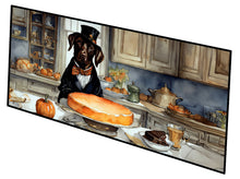 Load image into Gallery viewer, Chocolate Lab Fall Kitchen Pumpkins Runner Mat 28x58