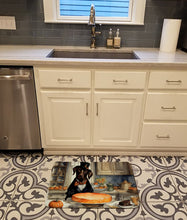 Load image into Gallery viewer, Chocolate Lab Fall Kitchen Pumpkins Memory Foam Kitchen Mat