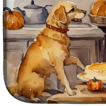 Load image into Gallery viewer, Yellow Lab Fall Kitchen Pumpkins Dish Drying Mat