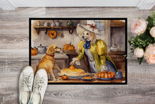 Load image into Gallery viewer, Yellow Lab Fall Kitchen Pumpkins Doormat - 24x36 Decorative Floor Mat – Indoor/Outdoor Rug with Artistic Flair