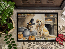 Load image into Gallery viewer, Yellow Lab Fall Kitchen Pumpkins Doormat - 24x36 Decorative Floor Mat – Indoor/Outdoor Rug with Artistic Flair