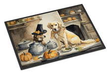 Load image into Gallery viewer, Yellow Lab Fall Kitchen Pumpkins Doormat - 24x36 Decorative Floor Mat – Indoor/Outdoor Rug with Artistic Flair