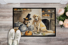Load image into Gallery viewer, Yellow Lab Fall Kitchen Pumpkins Doormat -  18x27 Decorative Floor Mat – Indoor/Outdoor Rug