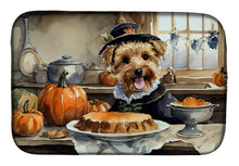 Load image into Gallery viewer, Lakeland Terrier Fall Kitchen Pumpkins Dish Drying Mat