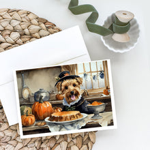 Load image into Gallery viewer, Lakeland Terrier Fall Kitchen Pumpkins Greeting Cards -  Blank Note Cards – 8-Pack of Artist-Designed Cards with Envelopes