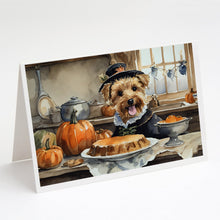 Load image into Gallery viewer, Lakeland Terrier Fall Kitchen Pumpkins Greeting Cards -  Blank Note Cards – 8-Pack of Artist-Designed Cards with Envelopes