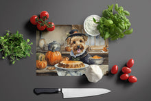 Load image into Gallery viewer, Lakeland Terrier Fall Kitchen Pumpkins Glass Cutting Boards – Durable, Decorative Kitchen Art Large