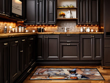 Load image into Gallery viewer, Miniature Pinscher Fall Kitchen Pumpkins Runner Mat 28x58