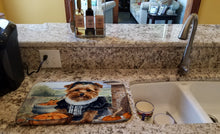 Load image into Gallery viewer, Norfolk Terrier Fall Kitchen Pumpkins Dish Drying Mat