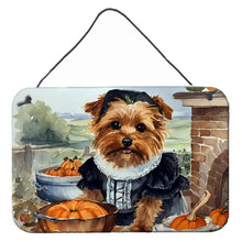 Load image into Gallery viewer, Norfolk Terrier Fall Kitchen Pumpkins Wall or Door Hanging Prints