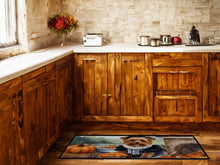 Load image into Gallery viewer, Norfolk Terrier Fall Kitchen Pumpkins Runner Mat 28x58