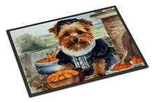 Load image into Gallery viewer, Norfolk Terrier Fall Kitchen Pumpkins Doormat - 24x36 Decorative Floor Mat – Indoor/Outdoor Rug with Artistic Flair