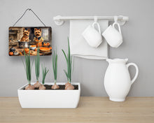 Load image into Gallery viewer, Norwich Terrier Fall Kitchen Pumpkins Wall or Door Hanging Prints