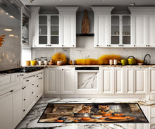 Load image into Gallery viewer, Norwich Terrier Fall Kitchen Pumpkins Runner Mat 28x58