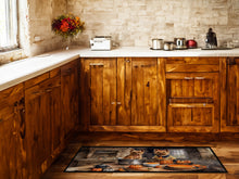Load image into Gallery viewer, Norwich Terrier Fall Kitchen Pumpkins Runner Mat 28x58