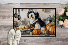 Load image into Gallery viewer, Old English Sheepdog Fall Kitchen Pumpkins Doormat -  18x27 Decorative Floor Mat – Indoor/Outdoor Rug