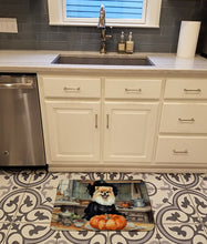 Load image into Gallery viewer, Pomeranian Fall Kitchen Pumpkins Memory Foam Kitchen Mat