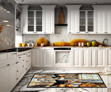 Load image into Gallery viewer, Pomeranian Fall Kitchen Pumpkins Runner Mat 28x58