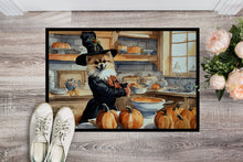 Load image into Gallery viewer, Pomeranian Fall Kitchen Pumpkins Doormat -  18x27 Decorative Floor Mat – Indoor/Outdoor Rug