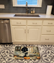 Load image into Gallery viewer, Poodle Fall Kitchen Pumpkins Memory Foam Kitchen Mat