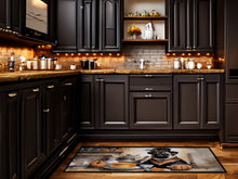 Load image into Gallery viewer, Pug Fall Kitchen Pumpkins Runner Mat 28x58