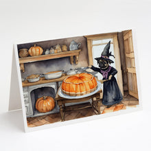 Load image into Gallery viewer, Pug Fall Kitchen Pumpkins Greeting Cards -  Blank Note Cards – 8-Pack of Artist-Designed Cards with Envelopes