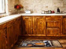 Load image into Gallery viewer, Pug Fall Kitchen Pumpkins Runner Mat 28x58
